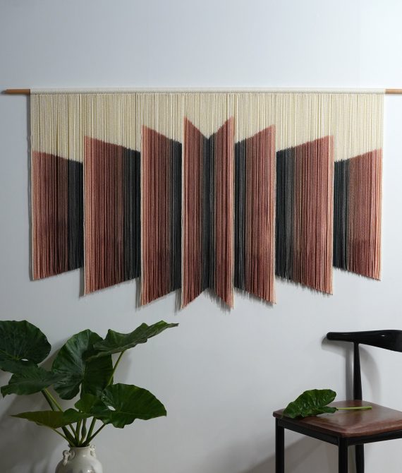Multicolor Tapestry Wall Hanging, 3D Macrame Wall Hanging,Dip Dye Tapestry, Yarn Wall Hanging, Cotton Rope Tapestry