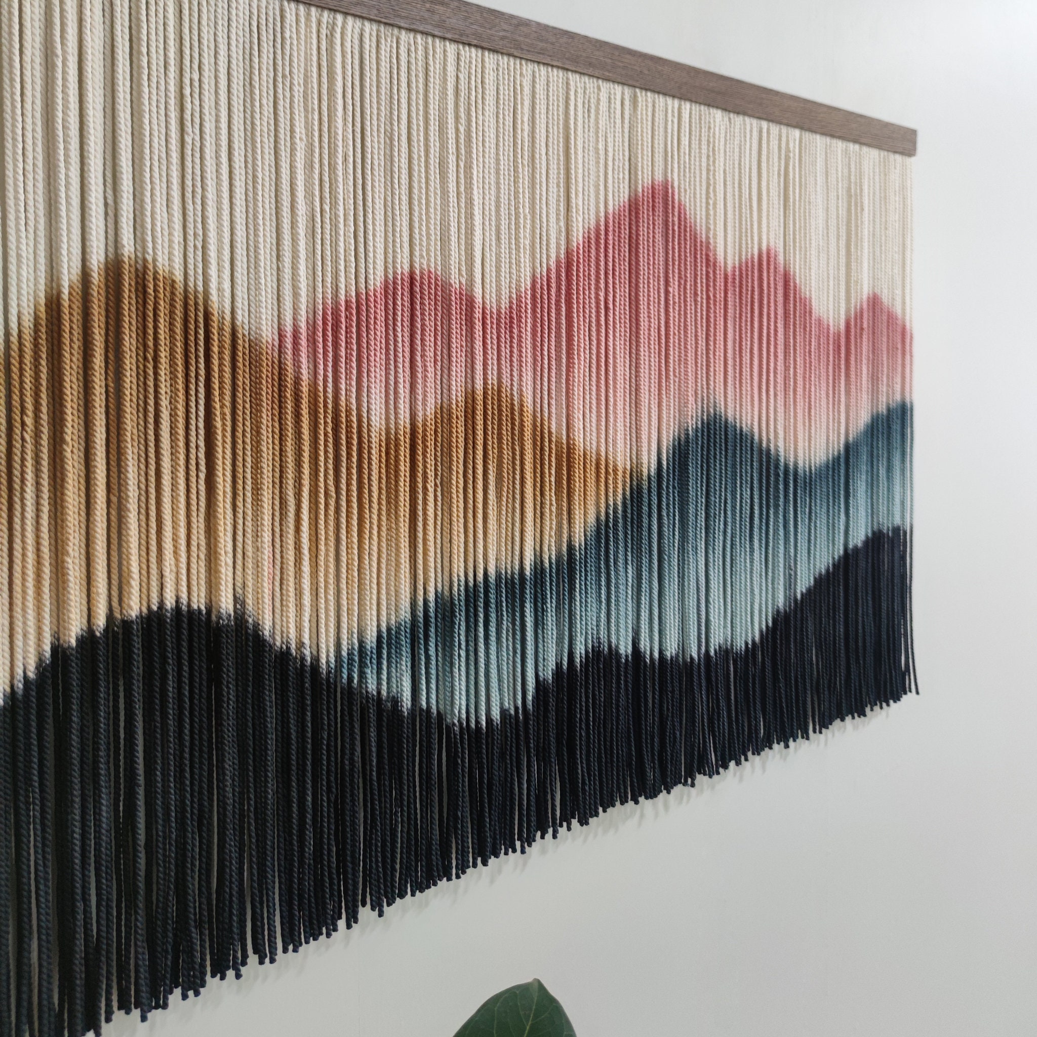 Vintage Boho Macrame Art | Mountain Tapestry | yfine - Image 3