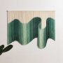 Green 3D Dip Dyed Wall Hanging | Boho Fiber Art​ | yfine