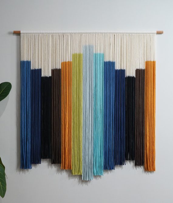 3D Rainbow Macrame Art | Boho Wall Hanging | yfine