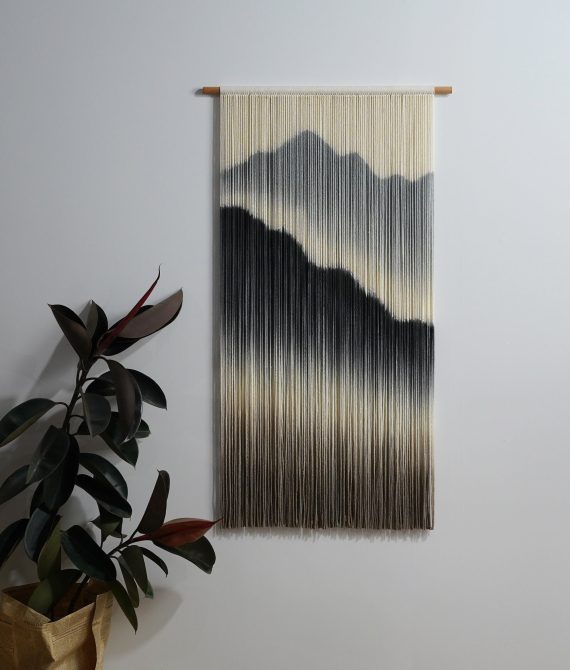 Mountain Textile Wall Hanging | Boho Dip Dye​ | yfine