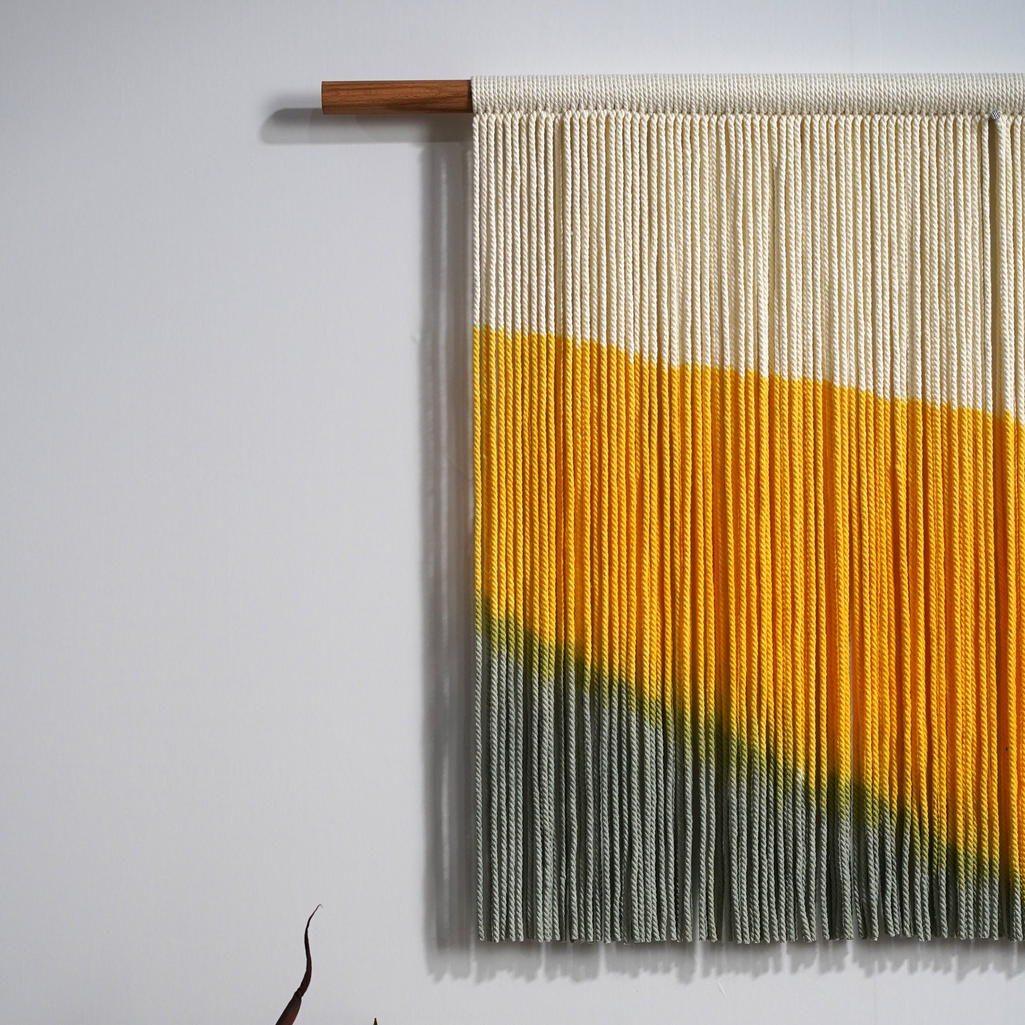 Geometric Boho Tapestry | Dip-Dye Textile Wall Art | yfine - Image 5