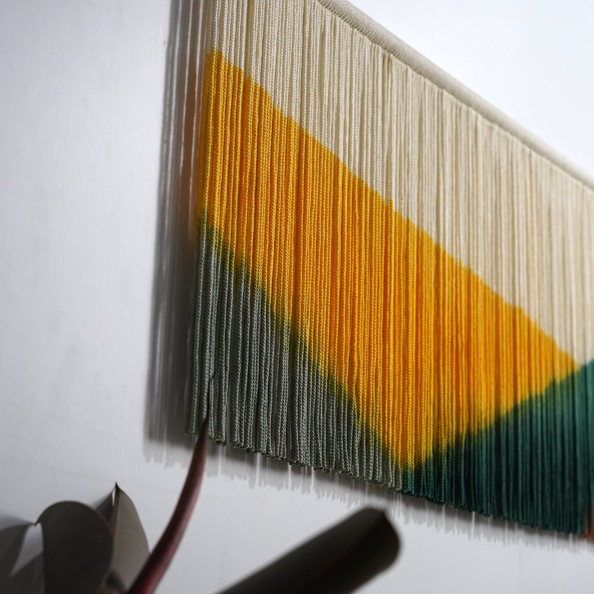 Geometric Boho Tapestry | Dip-Dye Textile Wall Art | yfine - Image 3