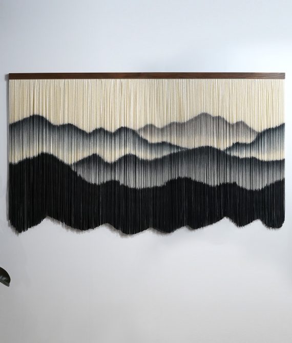 Mountain Landscape Tapestry | Hand-Painted Wall Art | yfine